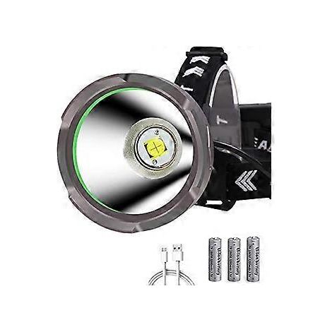 15000 Lumen leistungsstarke, wiederaufladbare LED-Stirnlampe, WESLITE Long Range XHP90 Spotlight Ultra Powerful LED Headlamp 4 Modes Headlamp Fader Headlamp with A
