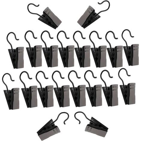 Lot de 50 petites pinces à rideaux en métal pour rideaux, images, décoration d'intérieur, arts et artisanat, noir