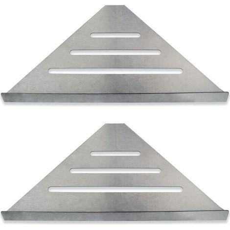 Eckduschablage fürs Badezimmer, 2er-Set aus Edelstahl, hochwertiges, modernes Eckdesign, Wandmontage und einfache Installation, Ablagehalterung