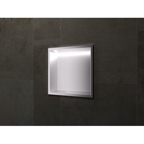 MEDIMEX HOR004/NQ INDIC Hornacina Con Led 33x33cm Níquel Cepillado - ref: HOR004/NQ (1/2)