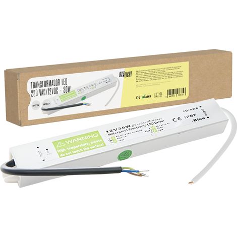 Transformateur LED 30W 230VAC/12VDC IP67 IP67 [BX3-NK-TR-12VDC30EIP] (1/4)