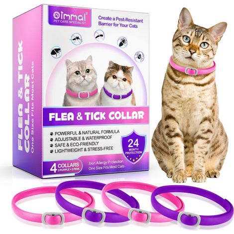 Collier anti-puces et tiques pour chat, protection répulsive durable et ajustable, résistant à l'eau pour une sécurité optimale
