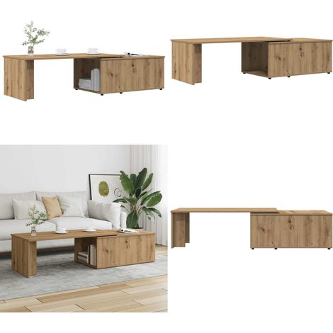 vidaXL Couchtisch Artisan-Eiche 150x50x35 cm Holzwerkstoff (1/5)