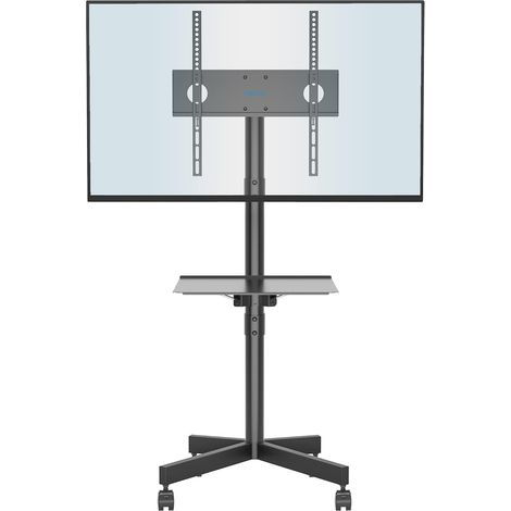 Support TV roulettes Support Tele Mobile pour Téléviseurs Plasma/LCD/LED de 22 à 60" avec Étagère, Support TV sur Pied avec roulettes Réglable en Hauteur jusqu'à 25 kg, Max. VESA 400x400 mm (1/5)