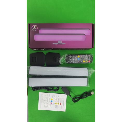 Barre lumineuse LED RGB ambiance colorée changement de couleur rythme musique domicile voiture commande WiFi application vocale télécommande pour pièce gaming intérieur auto meuble TV (1/3)