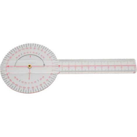 Goniomètre pour petites articulations, échelle transparente à 360 degrés, pour genoux, coudes et doigts. (1/5)