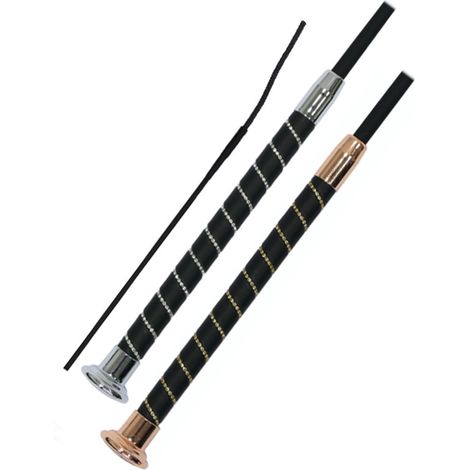110 cm, nichelato: Fleck silk touch dressage peitsche 110 cm