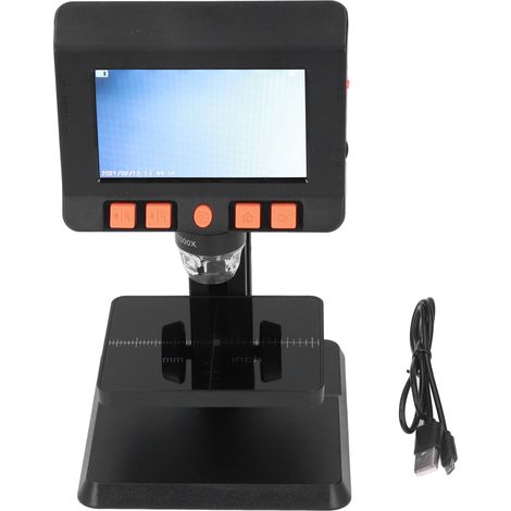 Microscope numérique HD écran 4,3 pouces, grossissement 50X-1000X réglable, caméra électronique avec LED ajustable (1/5)