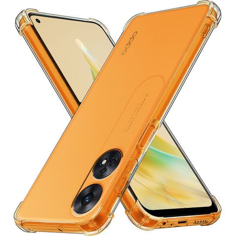 Schutzhüllenset für Oppo Reno8 T, stoßfest, transparent + Glas (1/2)