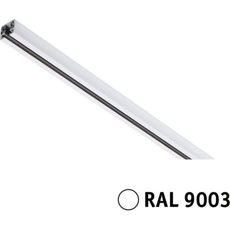 Rail URail 230V aluminium signal blanc H: 1,8cm (1/4)