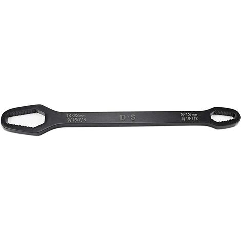 Clé universelle, clé à douille multifonctionnelle, clé réglable auto-serrante à double extrémité (8-22 mm).