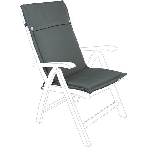 CUSCINO SCHENIALE ALTO POLYESTRE IDROREPELLENTE CM.52X120X3 ANTRACITE BIZZOTTO (1/3)