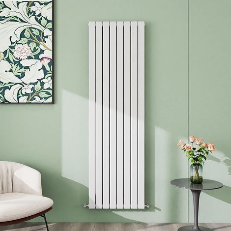 AICA 1800x544mm  White Vertical Designer Radiator Single Flat Panel Heating UK