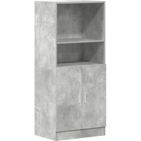 Armario de cocina moderno y práctico 57 x 41,5 x 131,5 cm en madera gris hormigón 020051313 (1/5)
