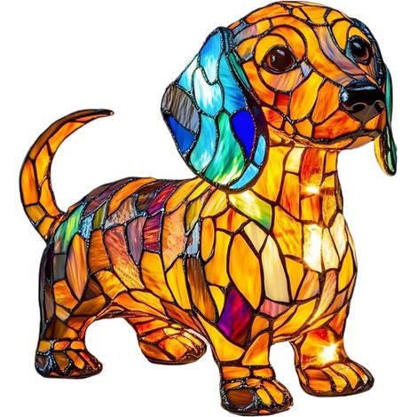 Lampe Chien Mignon Rétro LED Résine Décoration Maison (1/5)