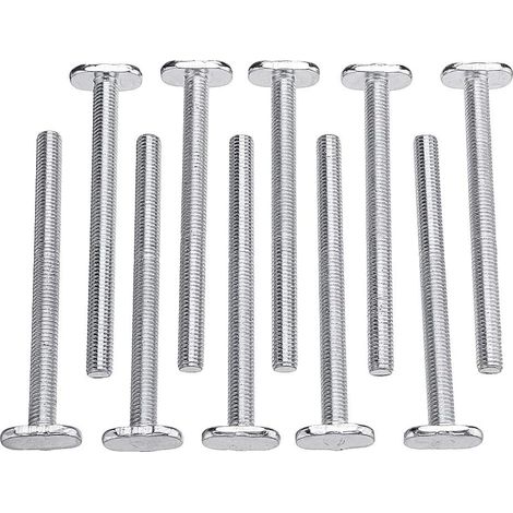 MINKUROW 10 Uds M8x100mm perno con ranura en T herramienta de fijación de tornillo tuerca en T perno de tornillo deslizante para herramienta de carpintería de pista de inglete (1/5)