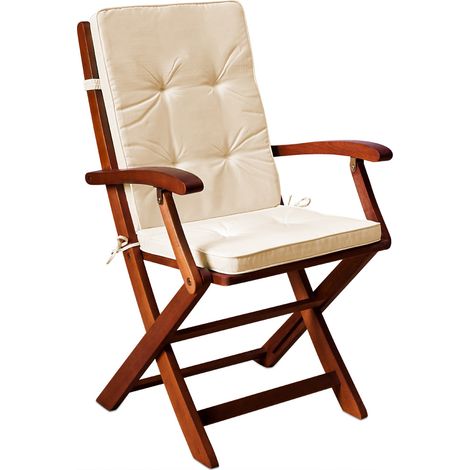 Detex Cuscini Boston coprisedie imbottito set 6 pezzi idrorepellente cucina giardino Beige (1/5)