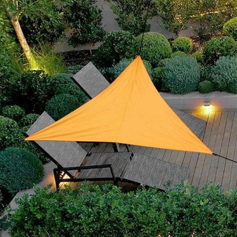 CHOYCLIT Candyse Voile d'ombrage,Toile d'ombrage,Voile Triangulaire,Auvent Tissu imperméable à l'eau, Une Protection des Rayons UV,Résistant et Respirant,pour Jardin Terrasse Balcon (Orange, 4 X 4 X 4 (1/5)