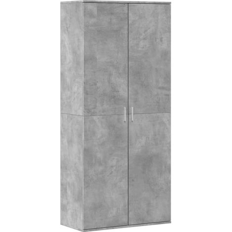 Maison Exclusive - Scarpiera Grigio Cemento 80x39x178 cm in Legno Multistrato