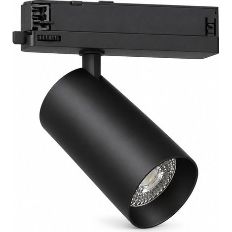 Spot LED sur Rail COB Triphasé 10W 36° Noir Philips - Garantie 5 ans - Blanc Neutre 4000K - 5500K - SILAMP (1/2)