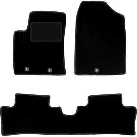 Tapis en velours noir pour Hyundai i10 II à hayon (2013-)