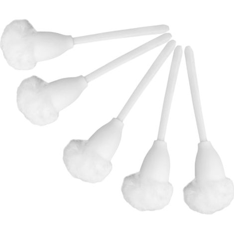 5 brosses WC, nylon/PP, blanc, poils doux, pour salle de bain (1/5)