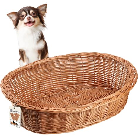 Lit pour chien, matériau en osier, design en forme ovale, XS（ancien） (1/5)