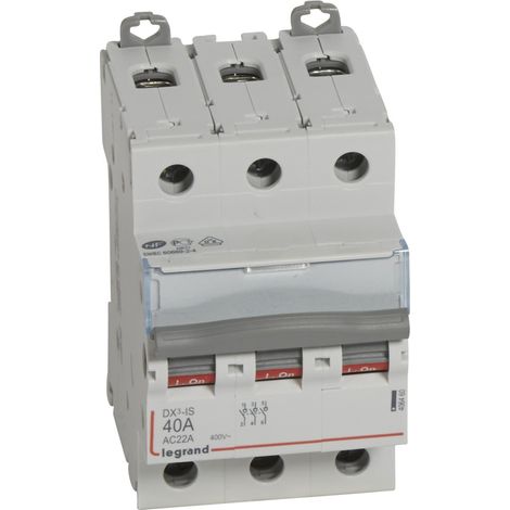 Interrupteur-sectionneur DX³IS 3P 400V AC 40A 3 modules (1/2)