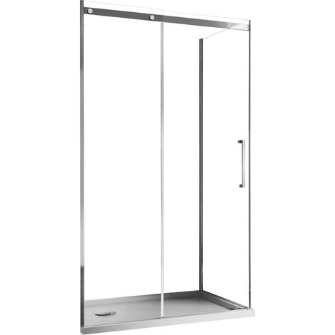 Box Doccia Angolare 70x120 cm 1 Anta Scorrevole in Cristallo Trasparente 8mm H200 Fosterberg Horsens Sinistro (1/3)