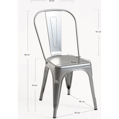 Sillas Comedor - Silla Torix - Gris metalizado