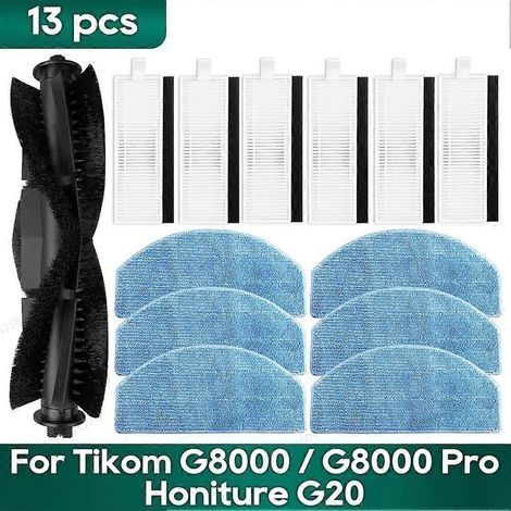 Accessoires pour aspirateur robot Xiaomi X10 : brosse principale, filtre HEPA, lingette de nettoyage, sac à poussière, coussinets de rechange (1/5)