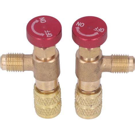 Adaptateur de vanne de charge de réfrigérant pour R410A (2 pièces) : filetage mâle 1/4 SAE, filetage femelle 5/16 SAE (1/5)