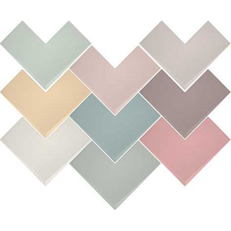 Carrelage mural faïence effet graphique BOHO ELLE L-20x20cm -  Multicolore -  - boîte de 0.69 m2 - Gioia Materia