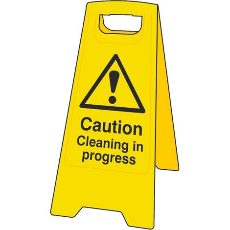 Scan Heavy-Duty Folding A-Board 'Caution Cleaning in Progress' Safety Sign