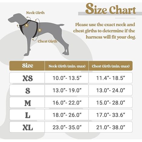 rabbitgoo Harnais Chien XL Arnais Beige Anti Traction Réfléchissant Gilet Réglable pour Chien, Attache Devant Crochet de Laisse pour Randonnée Trajet Voiture, Bouledogue Français, Berger Australien