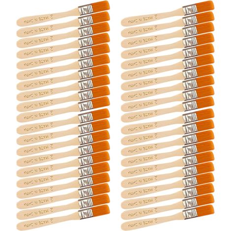 40 Pcs Pinceaux Peinture Pinceau Plat Petit Pinceau Brosse Peinture Pinceau Vernis Bois Pinceau Lasure Pinceau Colle Pinceau Vernis Pinceau Plat Peinture Pinceaux Peinture Mur Brosse Nylon (1/5)