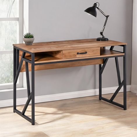 Bureau noyer en MDF 120 x 60 x 76 cm (1/5)