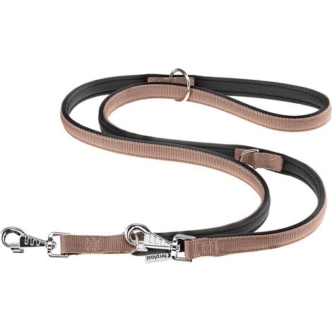 Ferplast DAYTONA GA Laisse en nylon pour le dressage des chiens. Différentes couleurs, 2 tailles.. Variante GA20/200 - Misure: 20 mm x L 200 cm - Marron