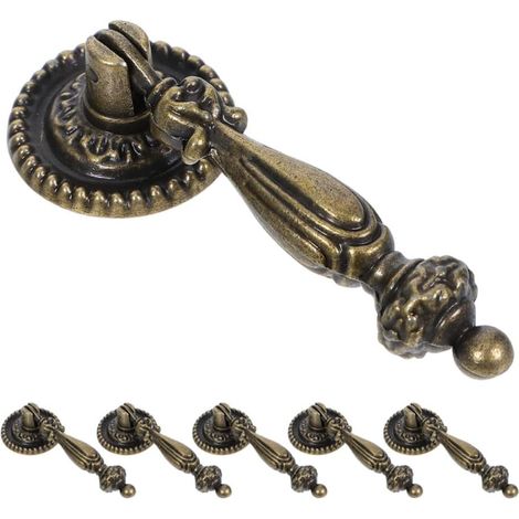 Poignées de porte rétro en alliage zinc pour meubles, lot 6 (1/5)