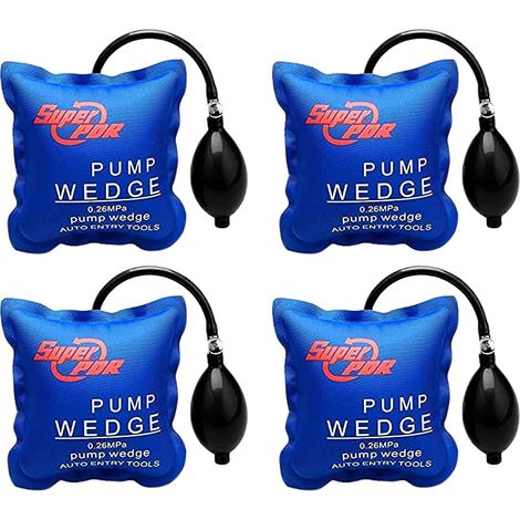 Almohadas inflables para elevar coches, cuñas para inflar muebles (para armar uno mismo), cada pieza soporta 300 kg, almohadas resistentes para elevar muebles (paquete de 4). (1/5)