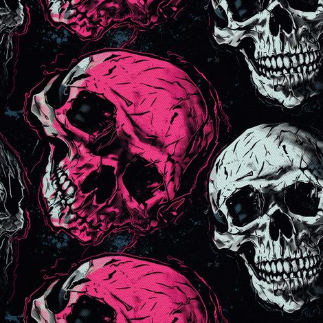 Tela Oxford decorativa para exteriores - Motivo de calavera I DX4357 (1/5)