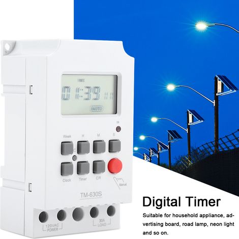 110V Digitaler, langlebiger, programmierbarer Smart-Control-Schalter mit Timer (1/5)
