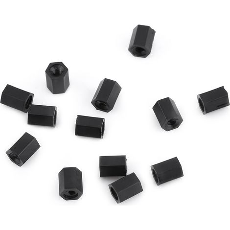 Kit de 250 Entretoises Filetées Hexagonales en Nylon pour Fixations M2 (Colonnes d'Espacement Femelles) (1/4)