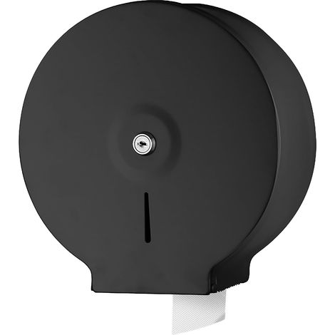 Distributeur de Serviettes en Papier - Distributeur de Serviettes en Acier Inoxydable verrouillable - Porte-Papier Toilette - Diamètre 255mm Broche 40mm - Noir (1/5)