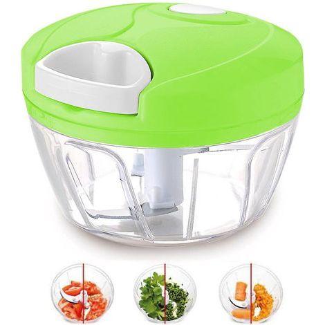 Picadora manual de alimentos para frutas, verduras, frutos secos y cebollas. (1/5)