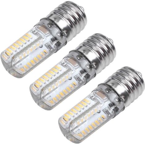 3 ampoules LED E17 5W 64 LED SMD 3014, lumière blanc chaud, 220-240V CA (1/5)