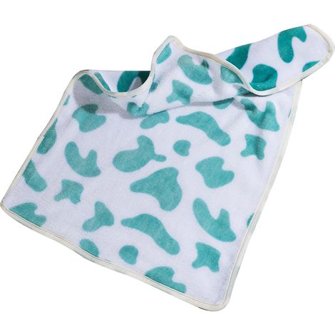 Couverture chaude pour animaux de compagnie, motif vache mignon, polaire douce et confortable, idéale pour chiens et chats, automne-hiver, bleue, motif vache, taille M (1/4)