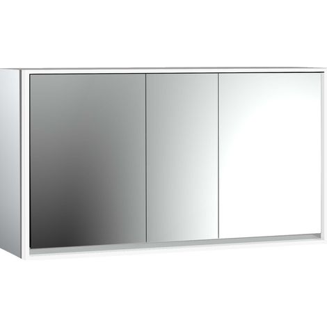 Armario con espejo iluminado emco loft, 1600mm, 3 puertas, modelo (1/5)