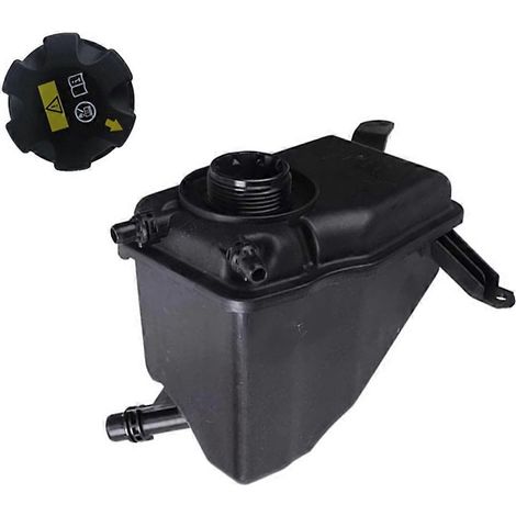 Vase d'expansion de liquide de refroidissement avec bouchon, référence 17137542986, compatible avec les modèles suivants : BMW E60, E61, E61N, E63, E64, 520i, 525i, 528i, 530i, 535i et 550i. (1/5)