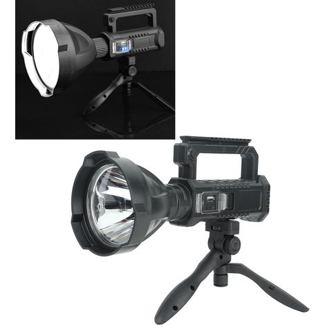 Lampe torche portable W590, projecteur haute intensité, rechargeable par USB, étanche et longue portée, idéale pour la pêche et le camping de nuit. (1/5)